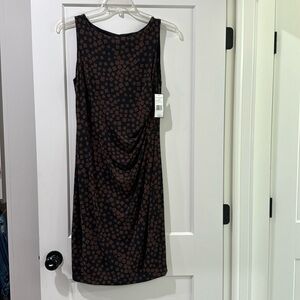Brown and black dressy dress nwt 8